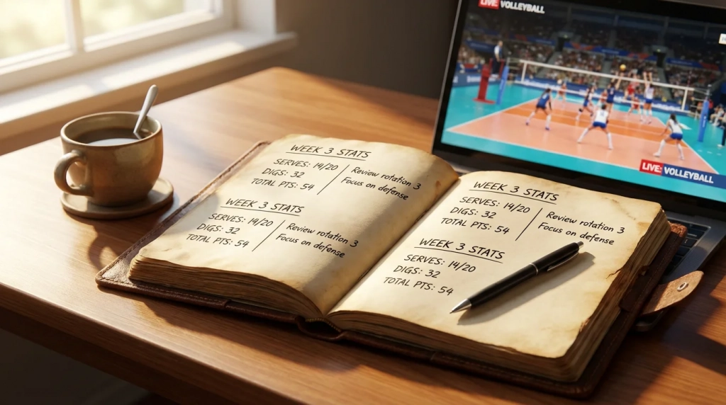 Carnet de notes ouvert avec un stylo posé sur un bureau à côté d